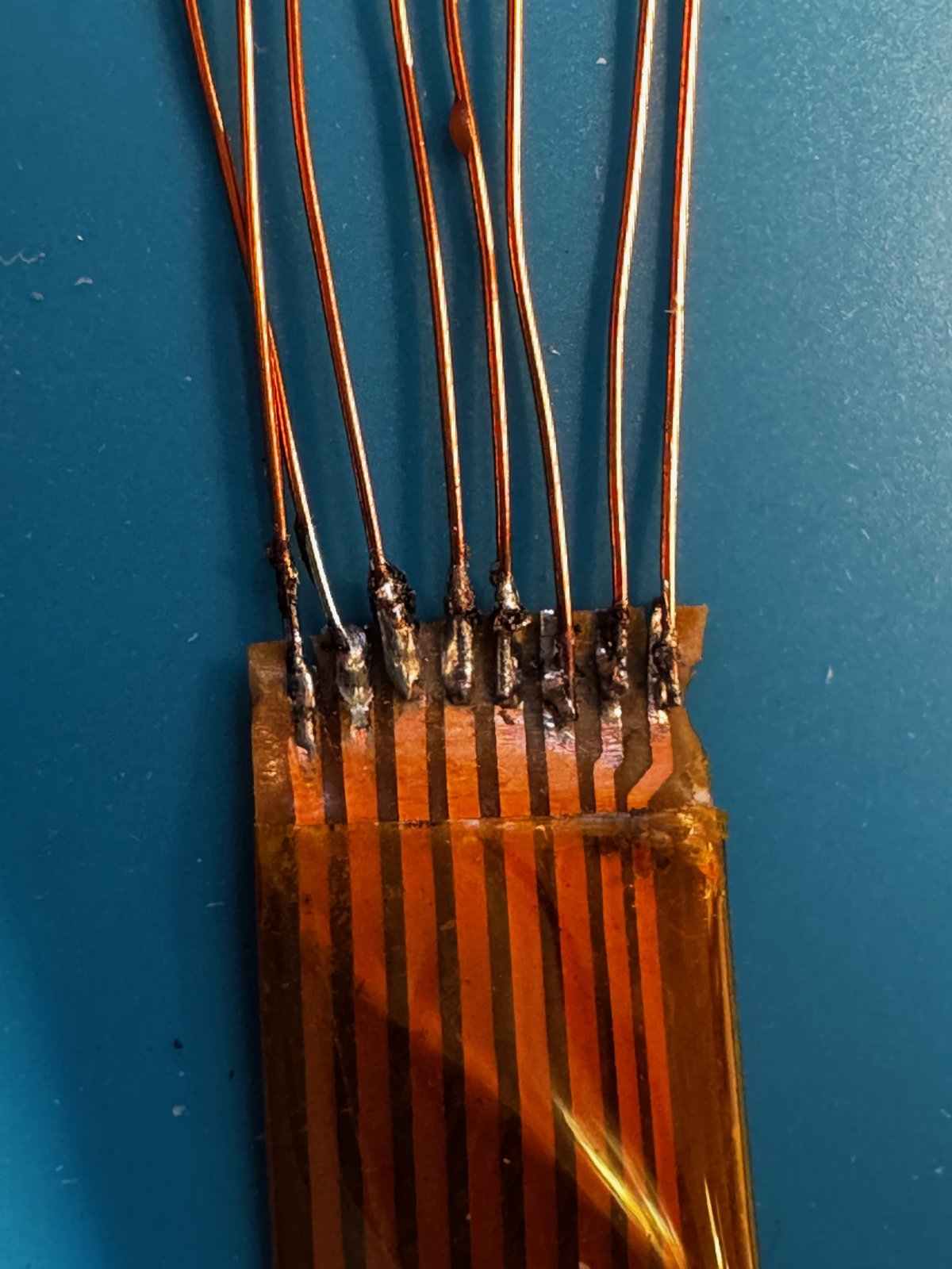 A close look at the solder joints A close look at the solder joints