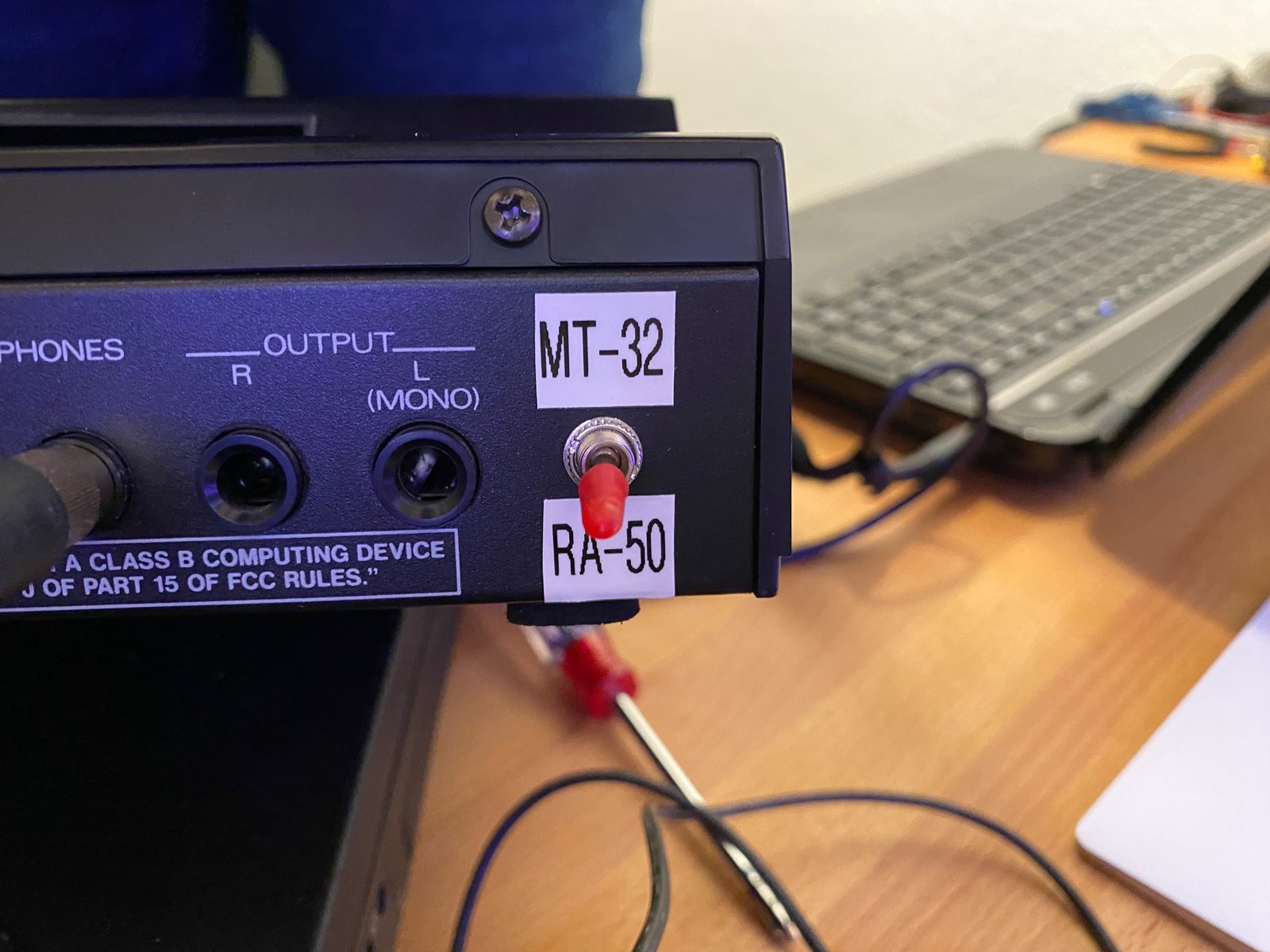 The new switch between MT-32 and RA-50 mode