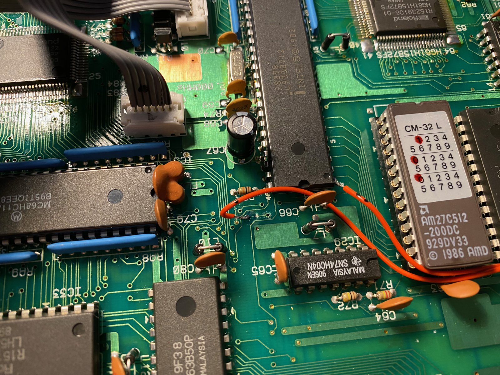 The EPROM with the MT-32 firmware