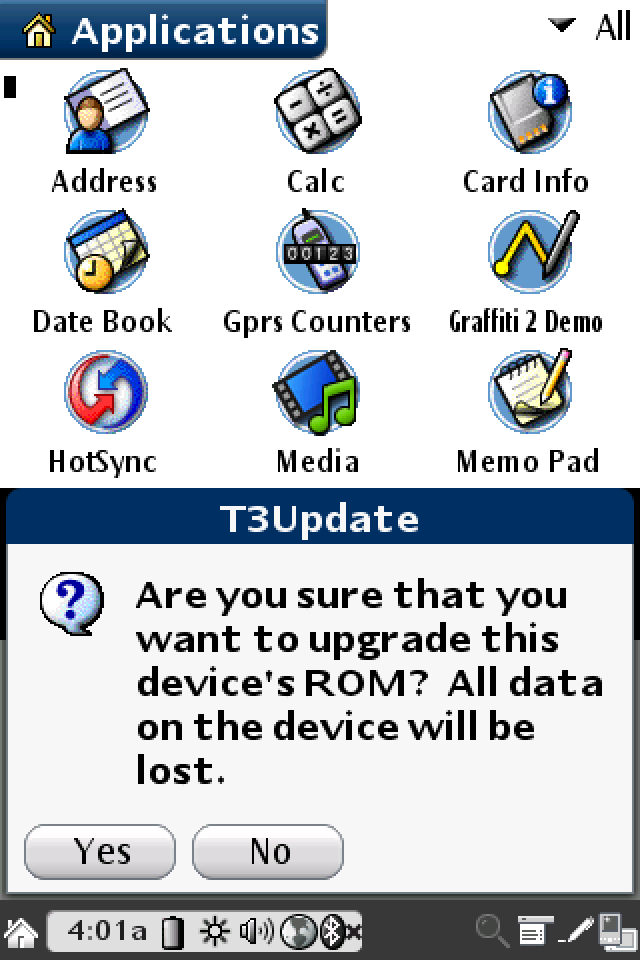 Palm OS 6 Cobalt on a Tungsten T3, Part 1