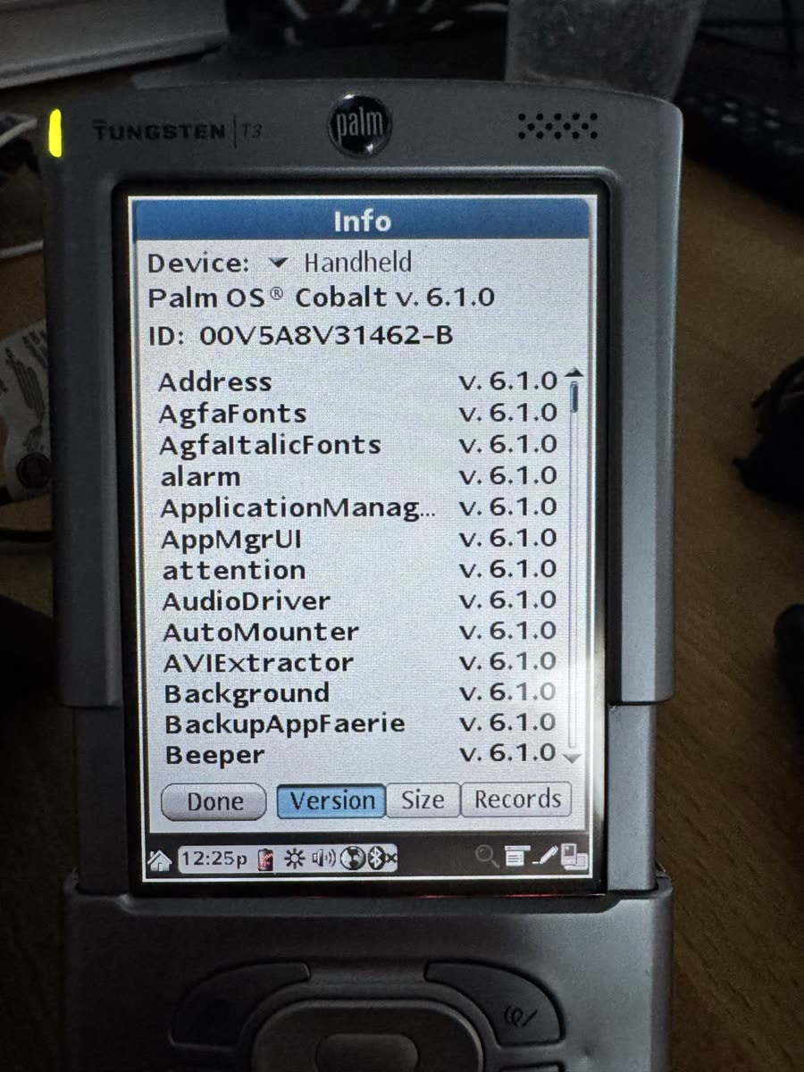 "Palm OS Cobalt v. 6.1.0" "Palm OS Cobalt v. 6.1.0"