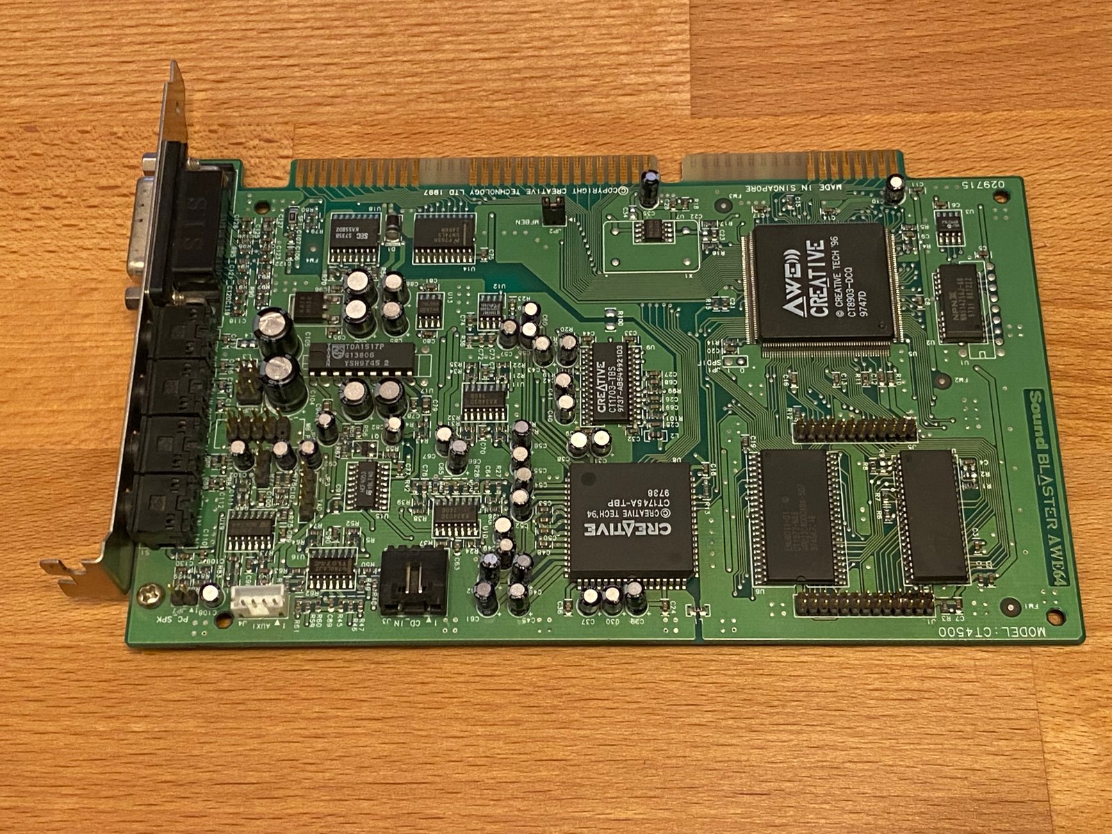 The AWE64 after the mod The AWE64 after the mod